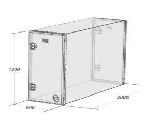 CAJON TRAS CABINA - 2000X1200X600X2 MM - ACERO ELECTROCINCADO 