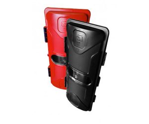 PORTA EXTINTOR PLAST. 6/9 KG NEGRO CON TAPA ROJA-V3 