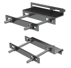 SOPORTE PORTA EXTINTOR EN PATA DE APOYO CON PLETINA CORTA 