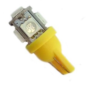 Bombilla T10 5 LED 24 V Naranja