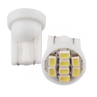 Bombilla T10 8 LED 24 V Blanca 