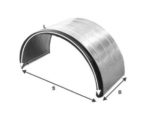 ALETA ACERO GALV. CON REBORDE DE GOMA - 405X1160X1930 MM 