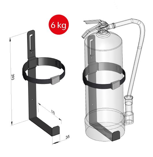 SOPORTE EXTINTOR 6 KGS 
