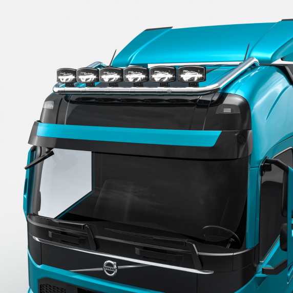 BARRA DE TECHO INOX FH4 CABLEADA 6 FOCOS MODELO ALTO 