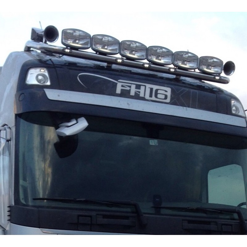 BARRA DE TECHO INOX FH4/5 GLOBE/XL/ AERO CON CABLEADO 6 FOCOS Y LEDS 